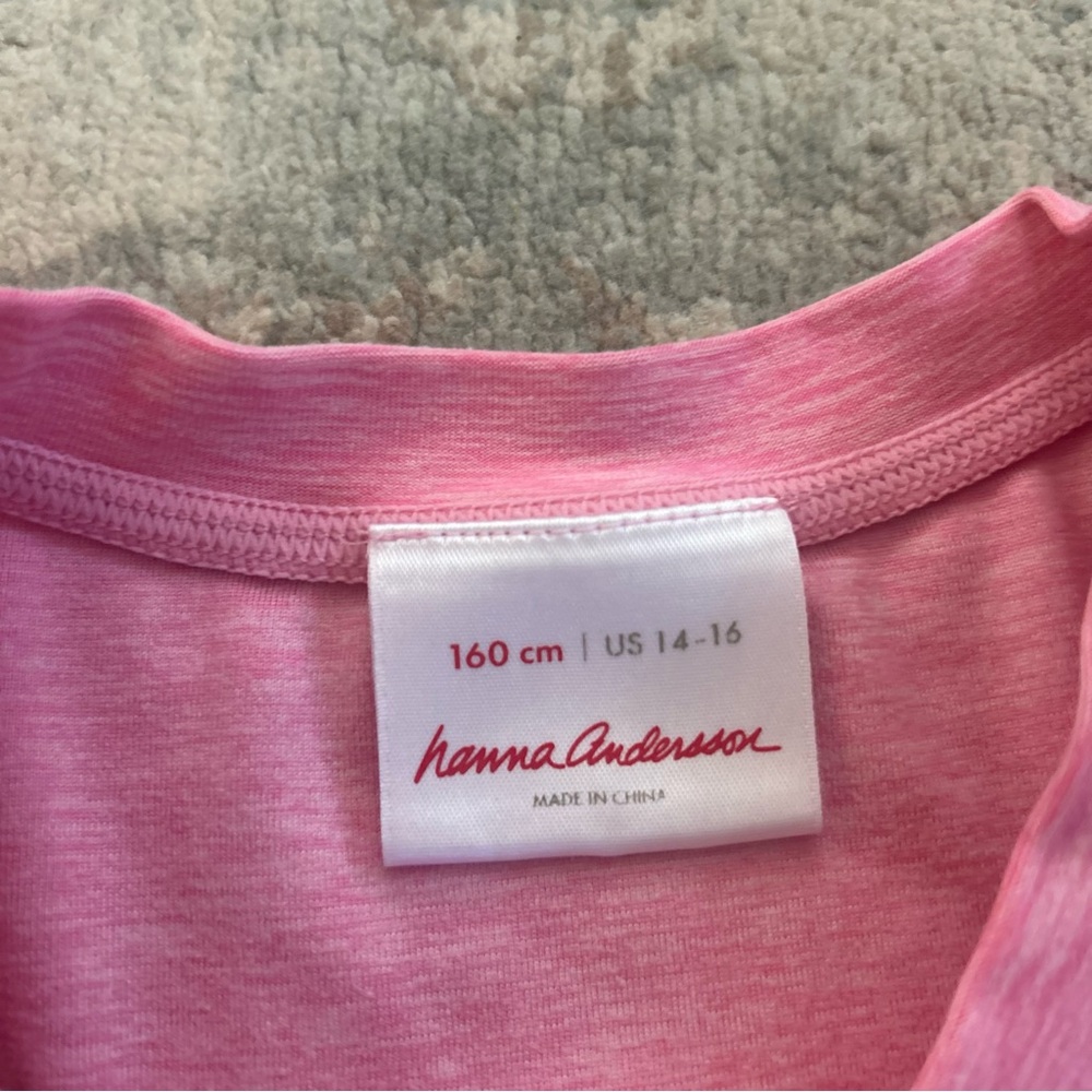 Hanna Andersson Youth 14-16 T Shirt Pink Active Perfect Condition — image 2 of 4